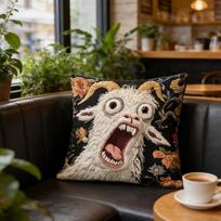 Pillow Covers Screaming Goat Soft Protector Decorations 17.72x17.72 inches Pillow Case for Party Couch Home Dorm Family CN brown