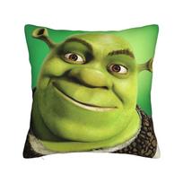 Shreks Meme Anime Square Pillow Cases  Cushion Covers Customized Polyester Decor Pillowcase for Sofa 40x40cm 30X30CM yellow