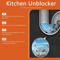 Kitchen Drain Pipe Unclogger Strong Clog Cleaning Solution Fast Acting for Bathroom Toilet Drainage System Block Remover one size black