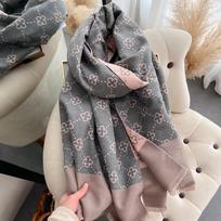 Prabangus žieminis kašmyro šalikas moteriškas dizainas šiltas pashmina antklodė pončo kaklaskarės Moteriškos skaros apvyniojamos storos Foulard Bufanda gray
