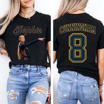 KARŠTA Sophie Cunningham 8 Gerbėjų Marškinėliai, Krepšinio Retro Marškinėliai XXXL white
