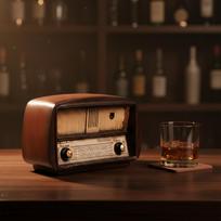 Retro Resin Radio Model Nostalgic Design Vintage Distressed Finish for Home Stylists, black