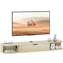 120 cm pakabinama TV spintelė televizoriams iki 50 colių - Natūrali 120 x 24 x 16 cm