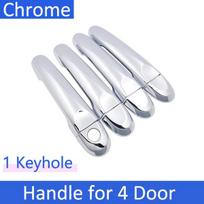 skirtas Nissan Versa Sedanui Latio Almera Renault Scala 2012~ 2013 2014 Chrome Durų rankenos dangtelio Automobilio stiliaus priedai 4Handle 2 Buttons gray