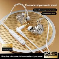 Skaitmeninis lustas laidinės ausinės 3,5 mm AUX/Type C 9D HiFi erdvinis garsas galingas žemas dažnis į ausį įdedamos ausinės Samsung Huawei Xiaomi OPPO iPad PC Gray 3.5MM