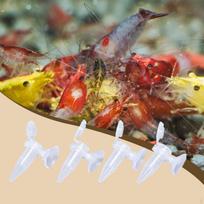 4 Pieces Aquarium Automatic Feeders Suction Cup Fixed Brine Food Feeding Tool 5ml brown