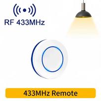RF 433MHz Belaidis Nuotolinio Valdymo Jungiklis Šviesai 10A Relės Valdiklis Mini Apvalus Mygtukas Sieninis Skydelis Jungiklis LED Lempai AC100-240V China Mainland