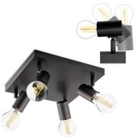 Lampa Sufitowa Plafon Spot Tuba Reflektor Oprawa Halogenowa 4X E27 Glasa Lumiled