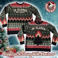 In Flames Kalėdų sveikinimai iš In Flames Geteborgo Švedijos Negražus Kalėdinis megztinis XXXXL black