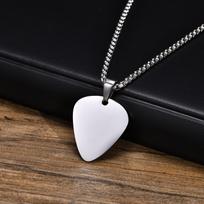 Vnox Naujas Unikalus Gitara Rinkiklio Karoliai Vyrams Berniukams, Nerūdijančio Plieno Gitara Rinkiklio Pakabukas Karoliai Muzikos Mėgėjams Dovanos Papuošalai 50cm white