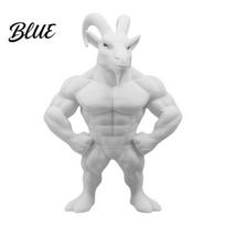 Muscular Goat Statue 3D Printed Figurine Animal Sculpture Desk Decor for Artistic Home Office Shelf Fun Gift Gym Goers Lovers Desktop Figurine white