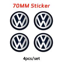 VW 4 vnt. 70/80/90/100/120mm Aliuminio Automobilio Ratlankių Centriniai Dangteliai Lipdukas Volkswagen VW R GTI Golf 5 7 Beetle Polo Tiguan Passat b6 EN1 black