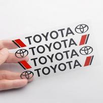 Automobilio durų rankenėlės apsauginė nuo įbrėžimų lipdukas Durų rankenėlės lipdukas Logotipo stilius Toyota C-hr Rav4 Yaris Hilux Prius rankenėlės lipdukui IL7 dspj6 black