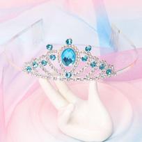 Vaikų karūnos lankelis: Kristalinė galvos juosta mergaitėms—Princesės gimtadienio pasirodymui karūna galvos papuoalas pearl pink-alloy crown white