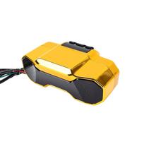 Motorcycle Speaker with MP3 Player Bluetooth Water Proof Subwoofer Motorcycle Handlebar Speaker yellow