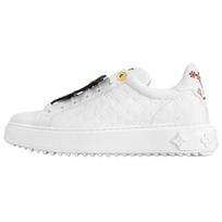 LOUIS VUITTON x Takashi Murakami Time Out Collaboration Cow Leather Low top Skateboard Shoes Women's White 1AGZGT 36.5 balta