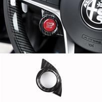 ABS Carbon Fiber Style Car Steering Wheel Cover Trim For Alfa Romeo Giulia 2017 2018 2019 Interior Accessories