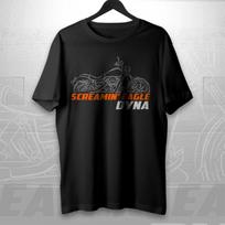 Harley-Davidson FXDSE Screamin' Eagle Dyna 2007-08 Motorcycle T-Shirt for Riders S gray
