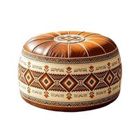 PU odos osmanų pufas Boho rašto apvalus pufas Dangtelis Nešiojama grindų sėdynės pagalvėlė Namų naudojimui Style 3 beige