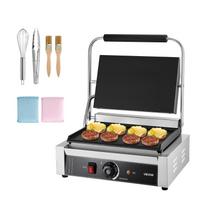 VEVOR Commercial Panini Grill, 2200W Electric Sandwich Panini Maker, Stainless Steel Sandwichs Press Grill with Handle and Temp Control 42.5 x 40 x 20.5 cm