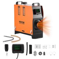 VEVOR dyzelinis oro šildytuvas, 12-24V 5-8KW, greitai šildantis dyzelinis stovėjimo šildytuvas su nuotolinio valdymo pultu ir spalvotu skaitmeniniu ekranu, mažas triukšmas 41.5 x 18 x 41 cm