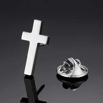 1 Minimalist Alloy Cross Brooch, a Fashionable and Versatile Accessory black