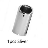 Automobilio stiliaus titano juoda automobilio išmetimo duslintuvo uodega nerūdijančio plieno vamzdžio antgalis, skirtas BMW F10 F11 F18 520i 523i 525i 528i 1pcs Silver white