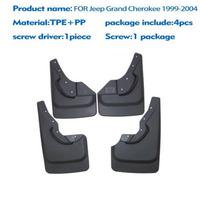 Automobilių priedai Jeep Grand Cherokee 1999-2004 Purvasaugiai Sparnai Purvasaugiai Splsh Priekiniai Galiniai 4vnt Purvasargiai juoda
