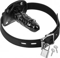 Bdsm gag su 9 cm dildo, reguliuojamas diržas