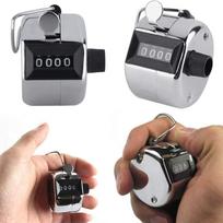 2Pcs Portable Hand Held Tally 4-Digit Number Clicker Counter For Golf Counter gray