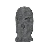 Winter Motorcycle Windproof Full Face Knit Hats Ski Mask Men Warm Wool Balaclava embroidery Winter hats Knitted 3 Holes Ski Mask yellow