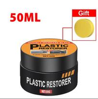 Car Plastic Restorer, Crystal Clear, Interior Leather and Panel Refurbishment Wax Coating Agent, Restores Black Shine, Car Wax Polish orange
