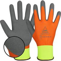 10 poros hase safety gloves superflex+ lateksinės darbo pirštinės, atsparios vandeniui, neslystančios sodo pirštinės, dydis xl (10)