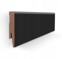 Mdf grindjuostė juodos matinės spalvos | 80 mm / 8 cm | 2,4 m / 240 cm