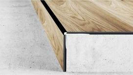 Siaura laiptų apdailos juosta vinilinėms Lvt panelėms 3mm Juoda Mat C28 130cm