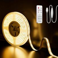 Led juosta 2m šiltai balta 640 led 2700k nuotolinis valdymas pritemdymas tv apšvietimas