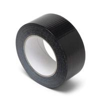 Gaffa audinio lipni juosta, blizgi lipni juosta pagaminta iš polietilenu dengto audinio, stipri Gaffa lipni juosta su natūraliu kaučiuku, plotis 50 mm x ilgis 50 m, 0,18 mm storio, blizgi juoda
