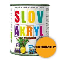 Matte acrylic paint for wood, metal and concrete water-based opaque Slovakryl SLOVLAK DARK YELLOW: 0.75 L