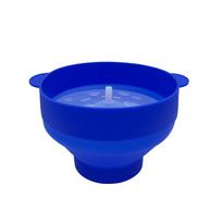 Silicone Popcorn Bowl With Lid And Handle Microwave Safe For Adults Black
