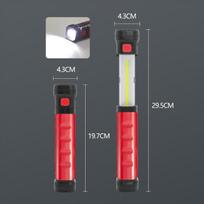 Auriver Led darbo lempa, dirbtuvių lempa, inspekcinė lempa, 2-in-1 ištraukiama lempa su magnetu, dirbtuvių lempa su 2000 Mah, Cob avarinė lemputė automobilių remontui, dirbtuvėms ir stovyklavimui (raudona)