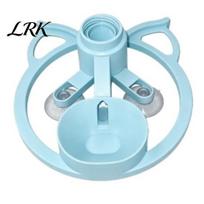 Filterless Cat Water Feeder Automatic Dispenser, Bottle Adapter Pet Dispenser with Suction Cups, Modern Non-Slip Portable Drinking Station for Kitten mėlyna