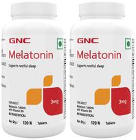 GNC Melatonin 3 mg - 120 Tablets (Pack of 2)
