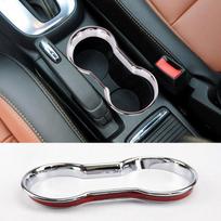 1pc Car Chrome Cup Holder Center Console Cover Trim Suitable for Buick-Encore/ for Opel Vauxhall-Mokka 2012-2018 Interior Parts