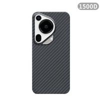 For huawei pura 70 ultra/Pura 70 Pro+/Pura 70 Pro/Pura 70 carbon case aramid fiber kevlar fabric thin hard cover magnetic balck Carbon Fiber&Huawei Pura 70 Pro+ black