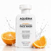 AQUERIA Vitamin C Face Wash for De-Tan & Brightening, Deep Cleansing, 6.76 fl. oz. 200 ML white