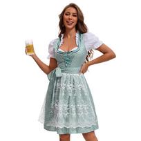 Didelio dydžio bavariškas Oktoberfest tarnaitės suknelės komplektas 3XL brown