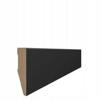 Pvc grindjuostė, cokolio profilis 240cm, atspari vandeniui Evera juoda 107