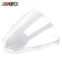 Dvigubas burbulas priekinis priekinis motociklo stiklas, skirtas Suzuki GSXR 600 750 2011- GSX-R600 GSX R750 2012 2013 2014 2015 2016 2017 m. juoda