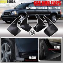 Set Molded Mud Flaps For GMC Yukon XL 2007 - 2014 Splash Guards Mudguards Mudflaps 2008 2009 2010 2011 2012 2013 Front Rear gray