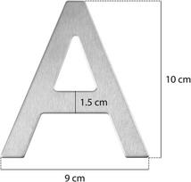 Nerūdijančio plieno lipnus namo numeris - aukštis 10 cm - gatvės numeris - dizaino durų numeris (a)